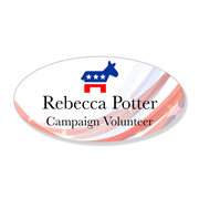 Democratic Abstract Political Name Tag