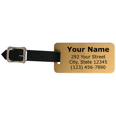 Gold Brass Luggage Tags