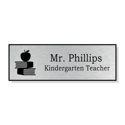 Teacher Rectangle 2 Line Name Badge A