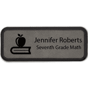 Teacher Framed Leatherette Name Tag