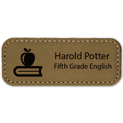 Teacher Leatherette Name Tag