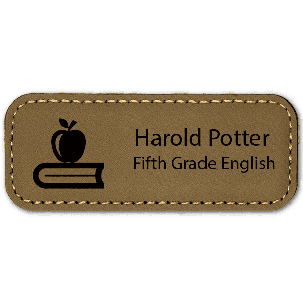 Teacher Leatherette Name Tag
