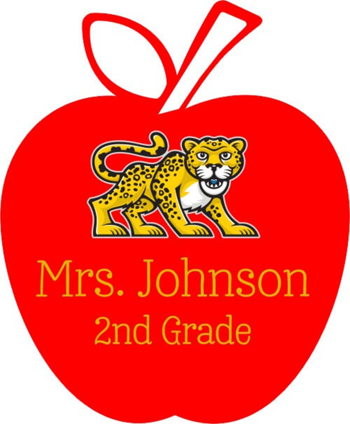 Apple Shaped Name Badge