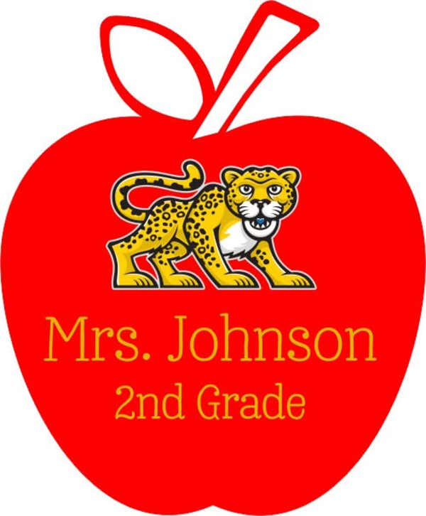 Apple Shaped Name Tag