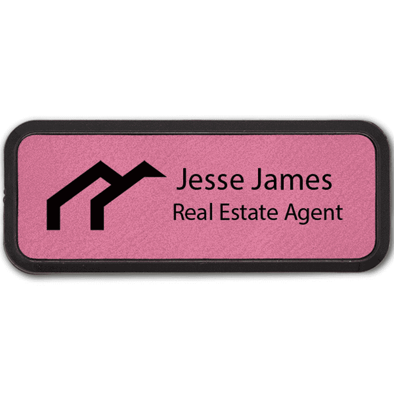 Arches Realtor Leatherette Frame Real Estate Name Tag