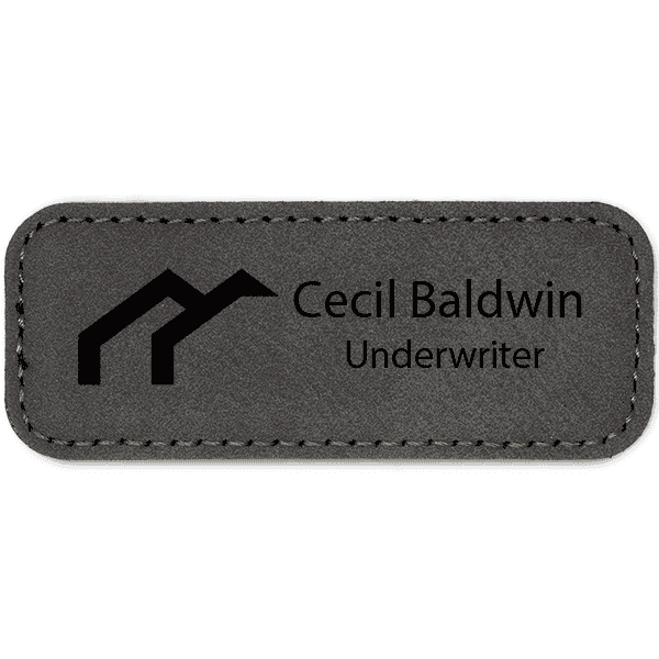House Leatherette Realtor Name Tag