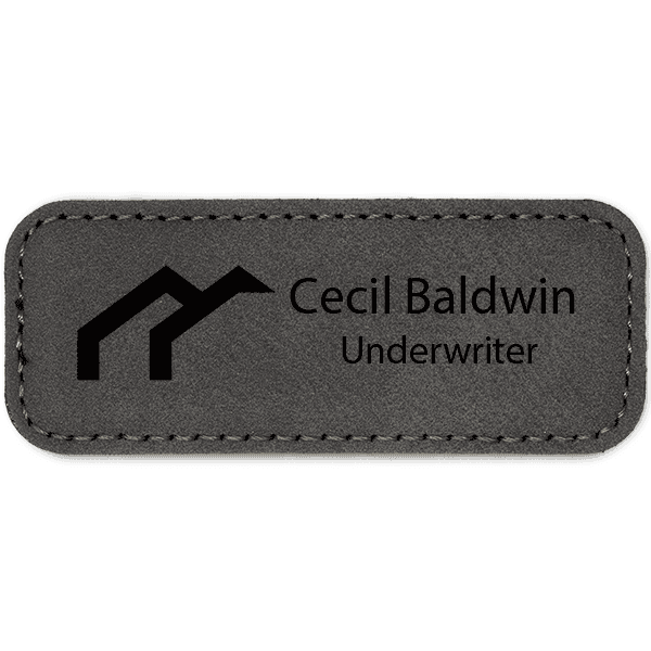 House Leatherette Realtor Name Tag