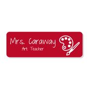 Art Teacher Rectangle School Name Tag