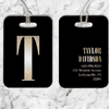 Gold Lettering Monogram Luggage Tag