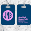 Traditional Monogram Lettering Luggage Tag
