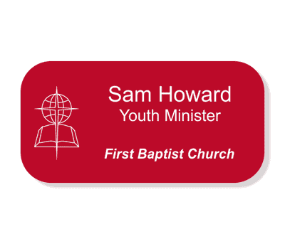 Baptist Engraved Name Tag - Large Rectangle