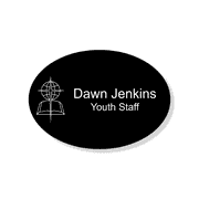 Baptist Engraved Oval Name Tag