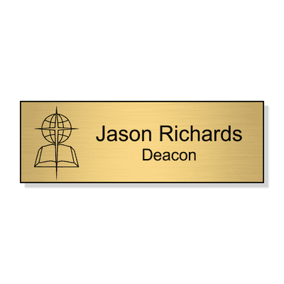 Baptist Engraved Name Tag - Rectangle