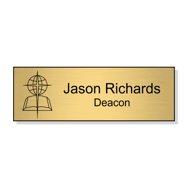 Baptist Engraved Name Tag - Rectangle