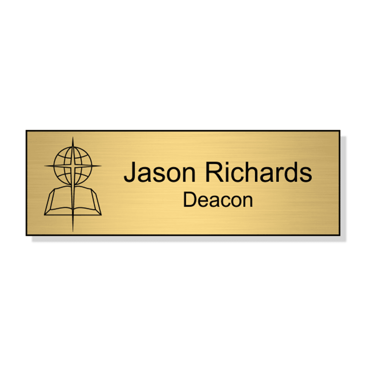 Baptist Engraved Name Tag - Rectangle