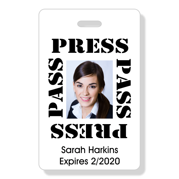 Basic Press Pass ID Badge