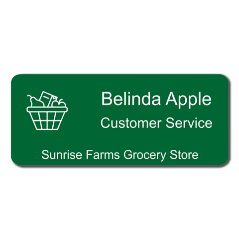 Grocery Store Name Tag