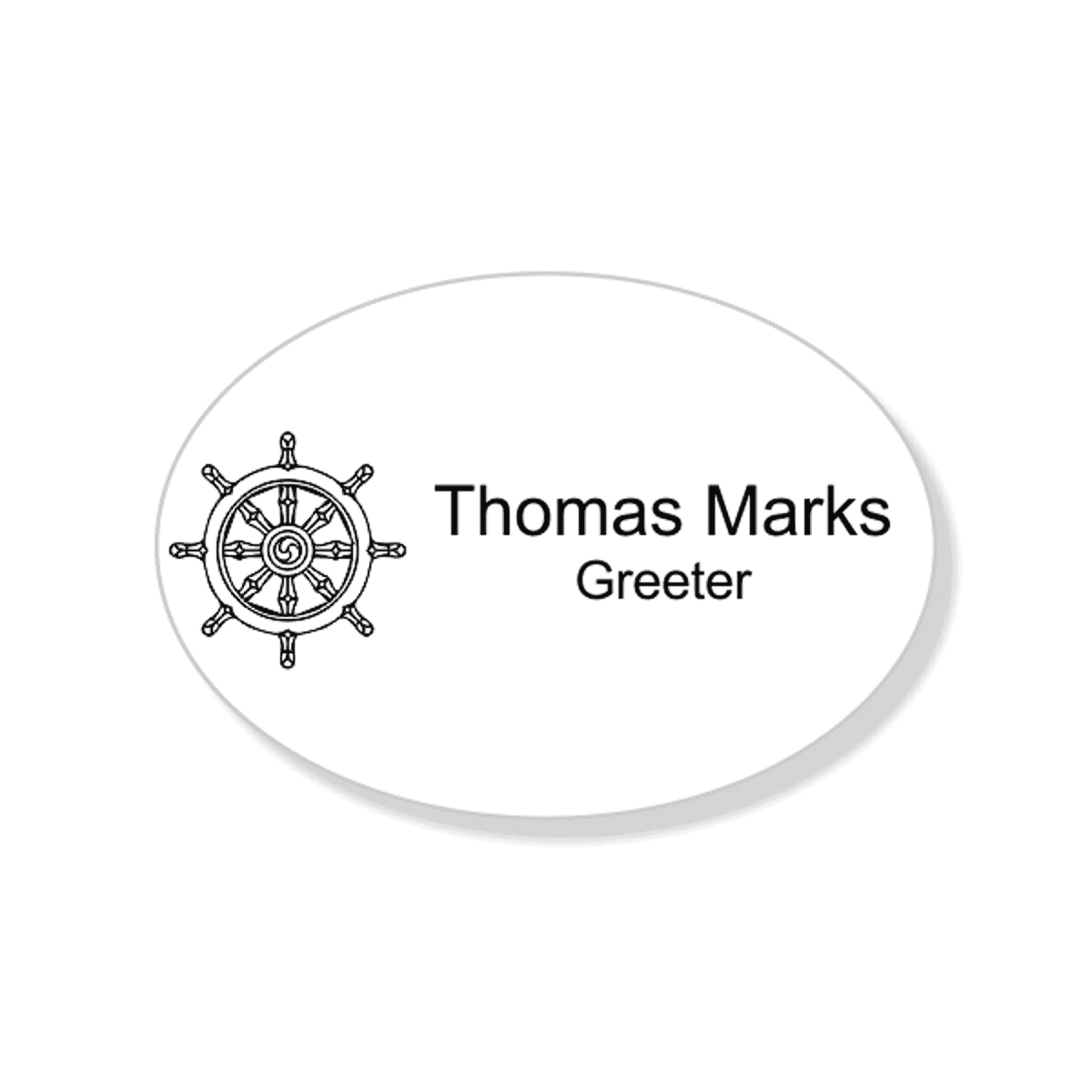 Buddhist Faith Engraved Name Tag - Oval