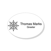 Buddhist Faith Engraved Oval Name Tag