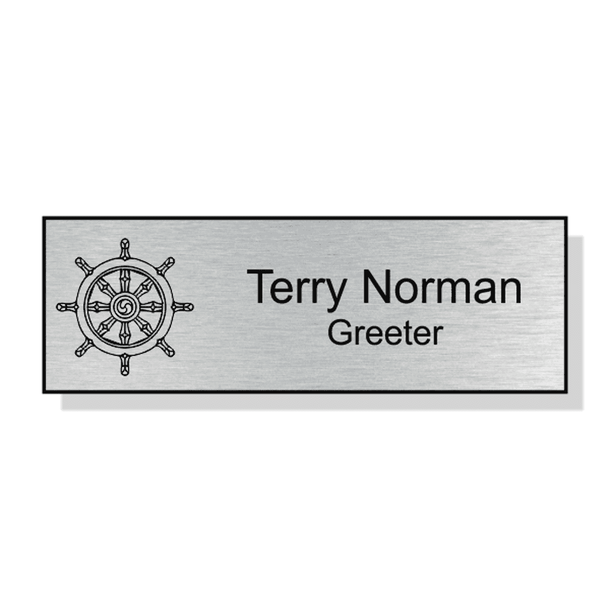 Buddhist Faith Engraved Name Tag - Rectangle