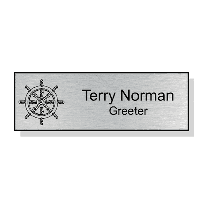 Buddhist Faith Engraved Name Tag - Rectangle