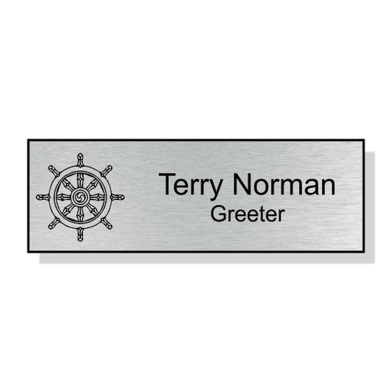 Buddhist Faith Engraved Name Tag - Rectangle