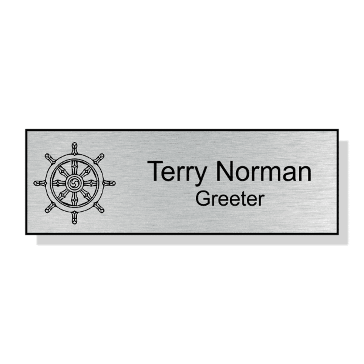 Buddhist Faith Engraved Name Tag - Rectangle