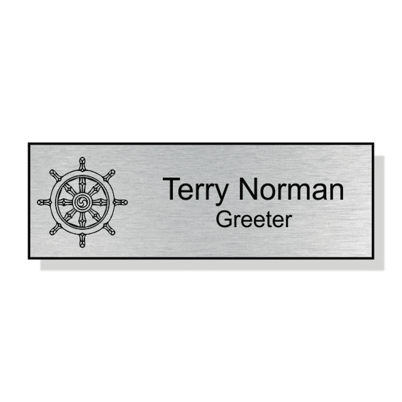 Buddhist Faith Engraved Name Tag - Rectangle