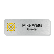 Buddhist Faith Full Color Rectangle Name Tag 
