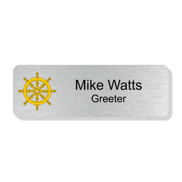 Buddhist Faith Full Color Rectangle Name Tag