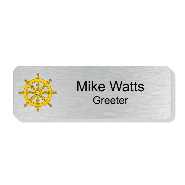 Buddhist Faith Full Color Rectangle Name Tag