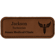 Caduceus Leatherette Name Tag