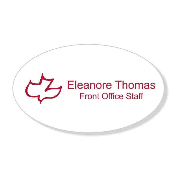 Calvary Engraved Oval Name Tag 