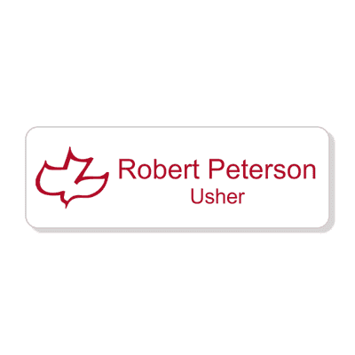 Calvary Engraved  Name Tag - Rectangle