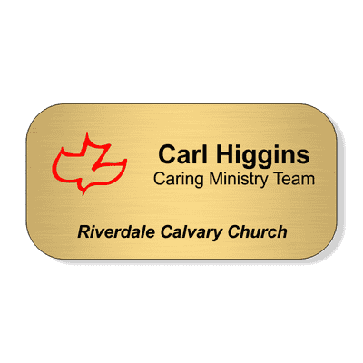 Calvary Full Color Name Tag - Large Rectangle