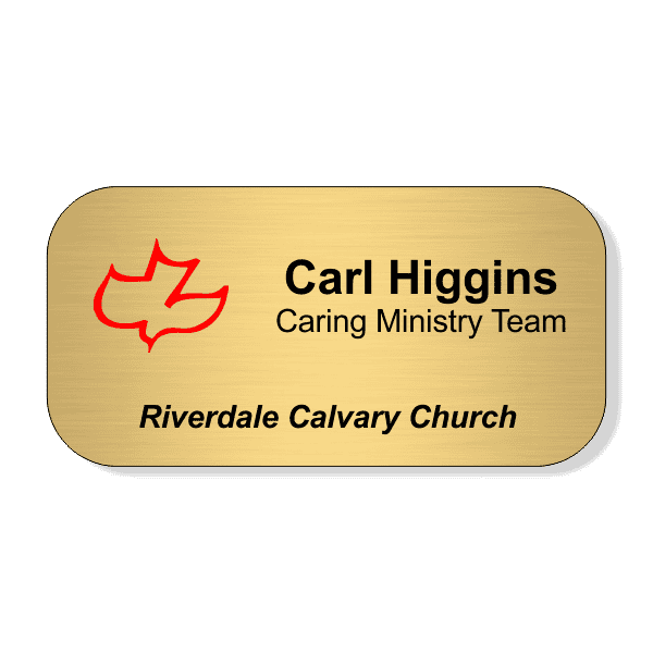 Calvary Full Color Name Tag - Large Rectangle