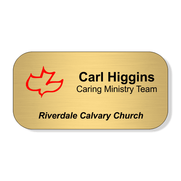 Calvary Full Color Large Rectangle Name Tag