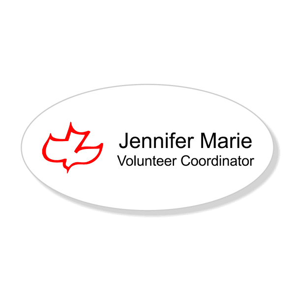 Calvary Full Color Oval Name Tag 