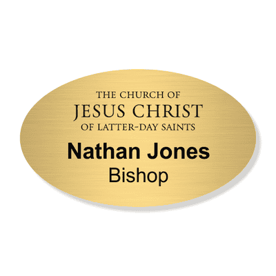 Church of Latter Day Saints Full Color Name Tag - Oval