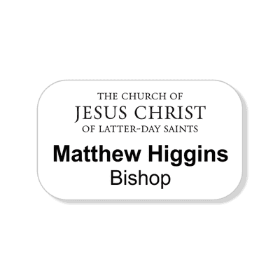 Church of Latter Day Saints Full Color Name Tag - Rectangle