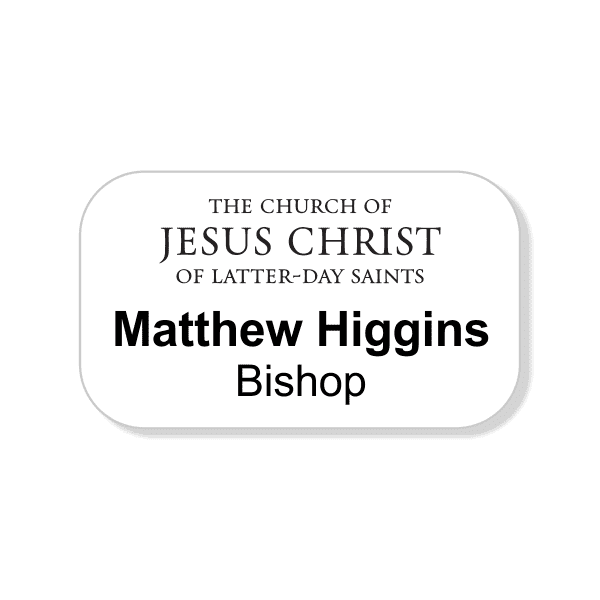 Church of Latter Day Saints Logo Name Tag - Rectangle