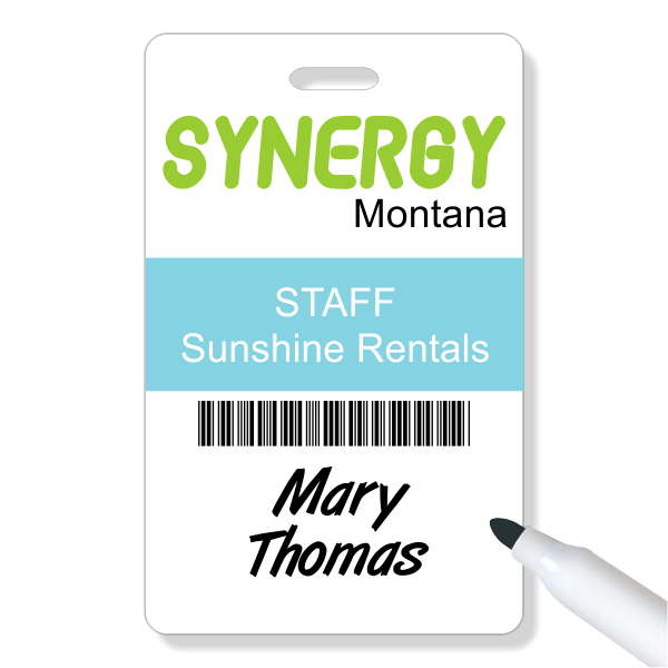 Color Bar Reusable Conference ID Badge