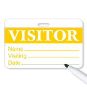 Color Blocking Dry Erase Visitor Badge
