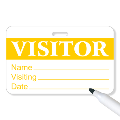 Color Blocking Dry Erase Visitor Badge