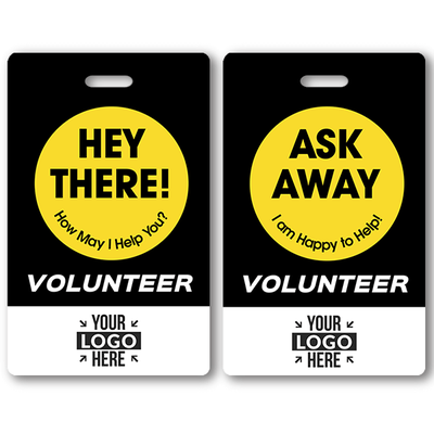 Volunteer How May I Help You Custom Photo ID Badge