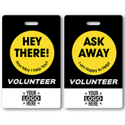 Volunteer How May I Help You Custom Photo ID Badge