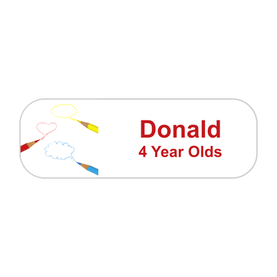 Teacher Rectangle 2 Line Name Badge C