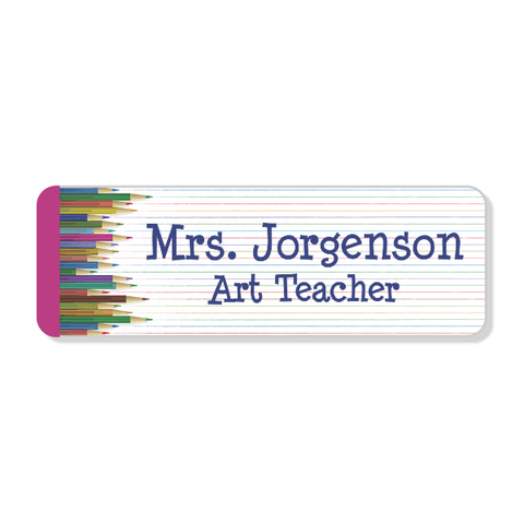 Colored Pencil Full Color Name Tag