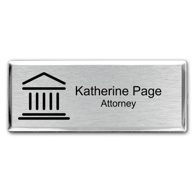 Law Office Premier Name Tag - 1.5" X 3" - alternate view