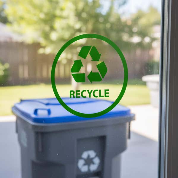 Recycle die cut sticker